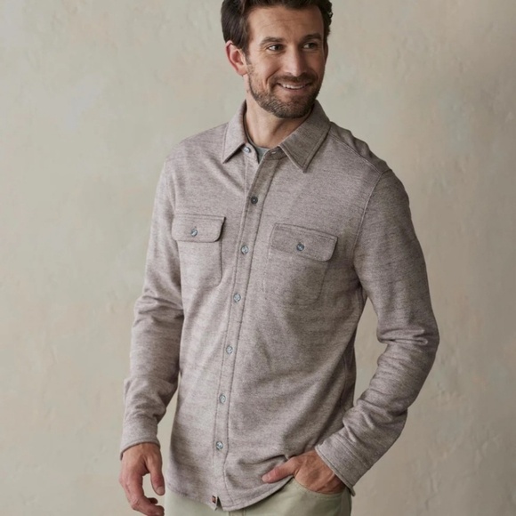 The Normal Brand Shirt Mens Herringbone  Long Sleeve Button Up XL NWT - Picture 1 of 7